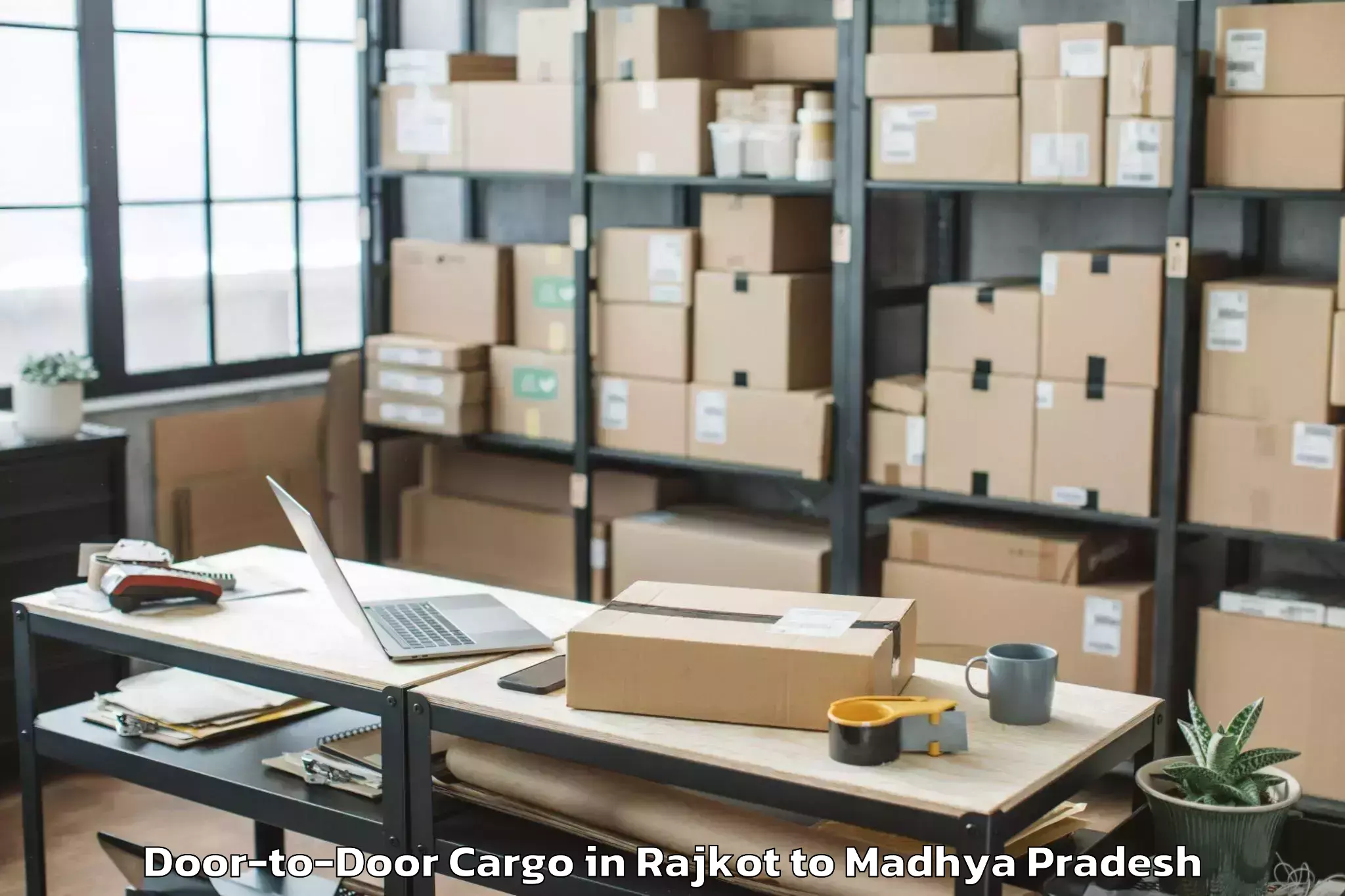 Professional Rajkot to Indore Airport Idr Door To Door Cargo